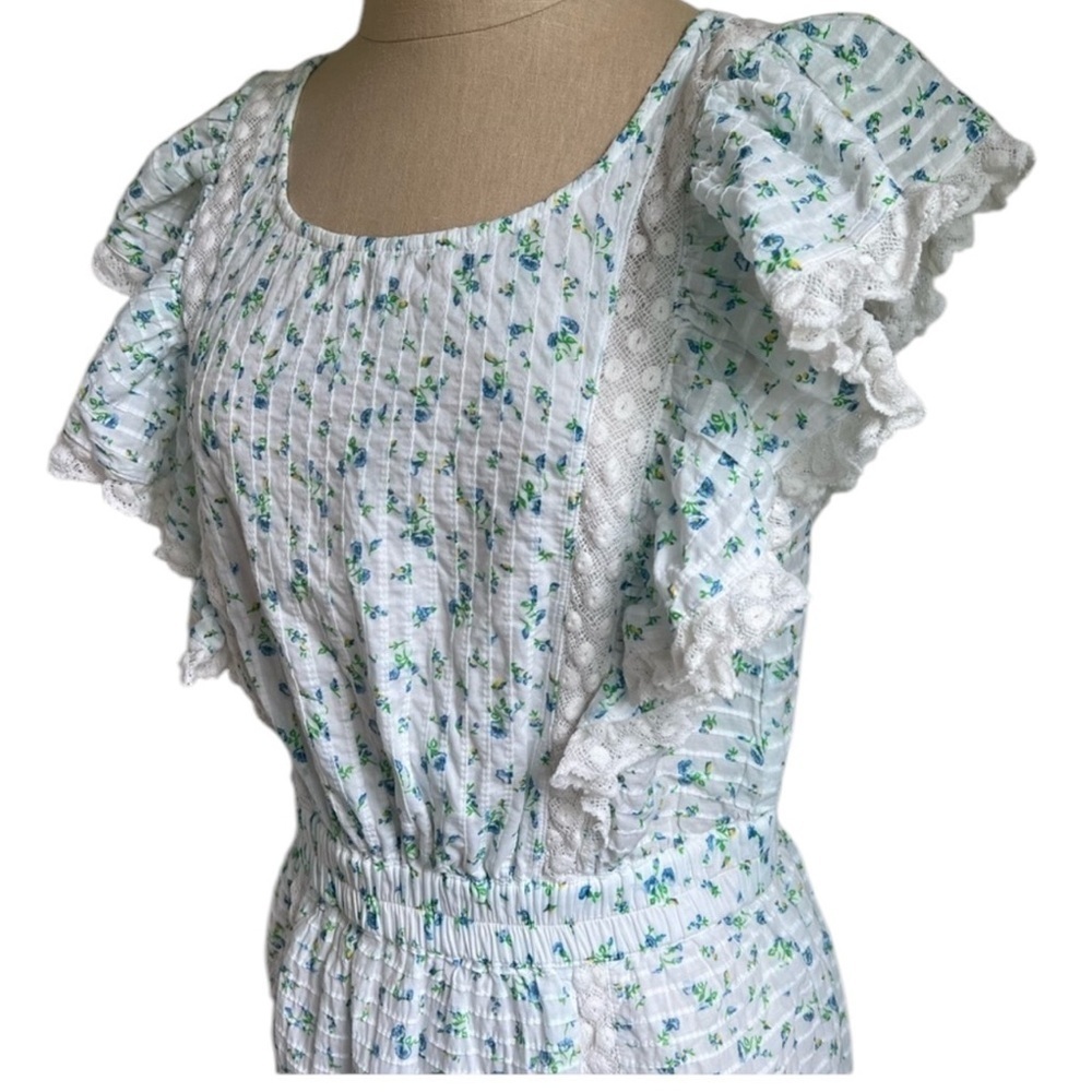 LoveShackFancy Roberta Floral Mini Dress Blue
Lace Ruffle Size L - Picture 9 of 16
